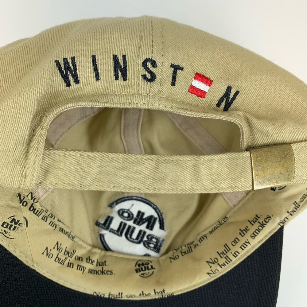 No Bull Winston Hat Cap Adjustable Strapback Tan Black Cigarette Racing Vintage - Picture 12 of 13